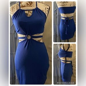 Frenchy Date Nite Dress in Royal Blue